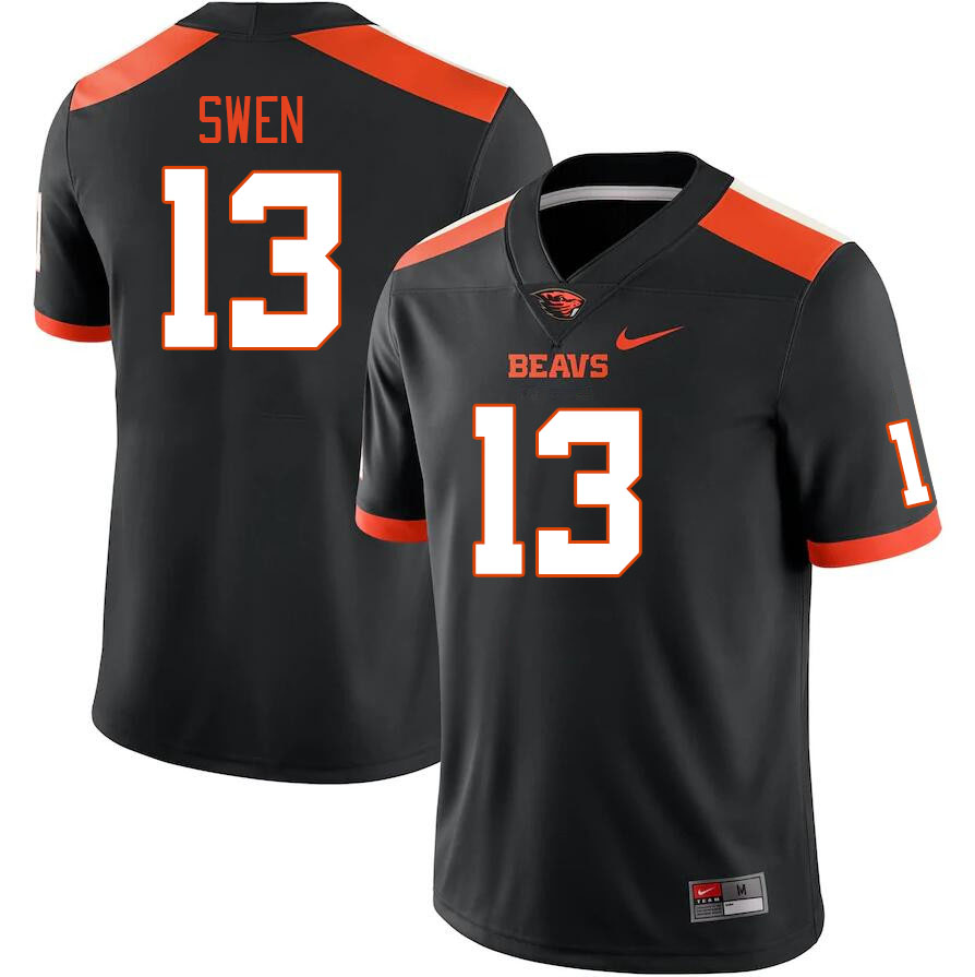 Men #13 Joe Swen Oregon State Beavers College Football Jerseys Stitched Sale-Black